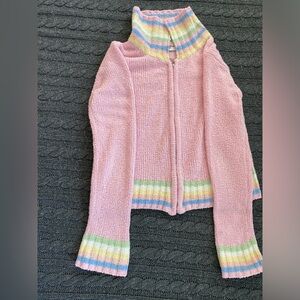 Rainbow pink sweater